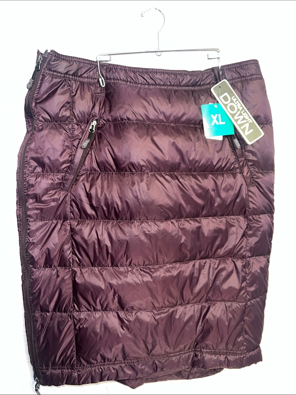 32 Degrees Quilted Insulated Puffy Midi Skirt in Deep Purple NWT XL - Picture 6 of 7